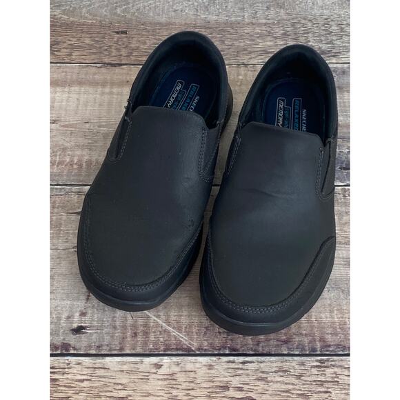 Skechers Relaxed Fit Glides Slip-On Black Loafers 64589 Shoes Mens Size 7.5 READ - Picture 1 of 11